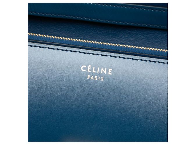 Céline Celine Blue Medium Calfskin Classic Box Bleu Bleu foncé - vue 5