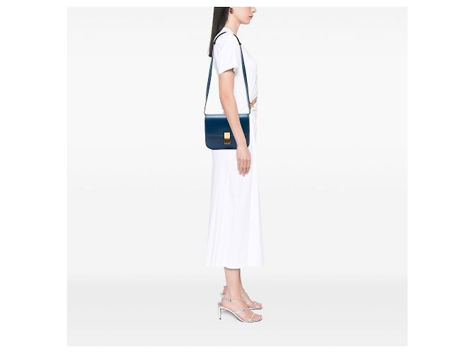 Céline Celine Blue Medium Calfskin Classic Box Bleu Bleu foncé - vue 6