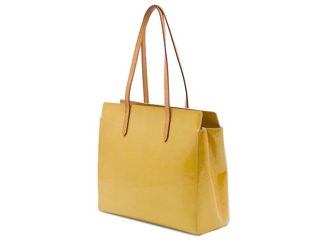 Louis Vuitton Yellow Monogram Vernis Catalina East West Giallo - vista 2