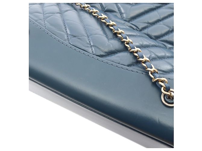 Zaino Gabrielle Chanel Blue Small in vitello invecchiato - vista 8