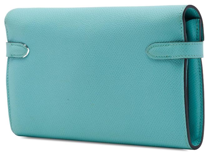 Hermès Blue Epsom Kelly Longue Wallet Turquoise - view 2