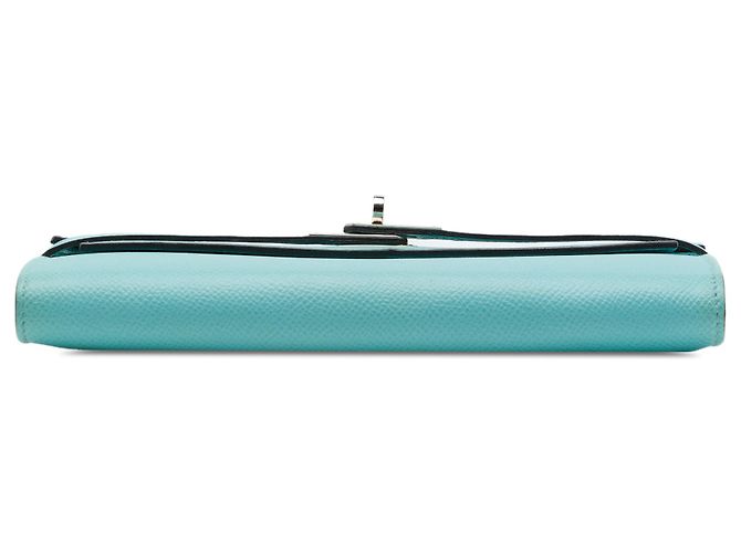 Hermès Blue Epsom Kelly Longue Wallet Turquoise - view 3