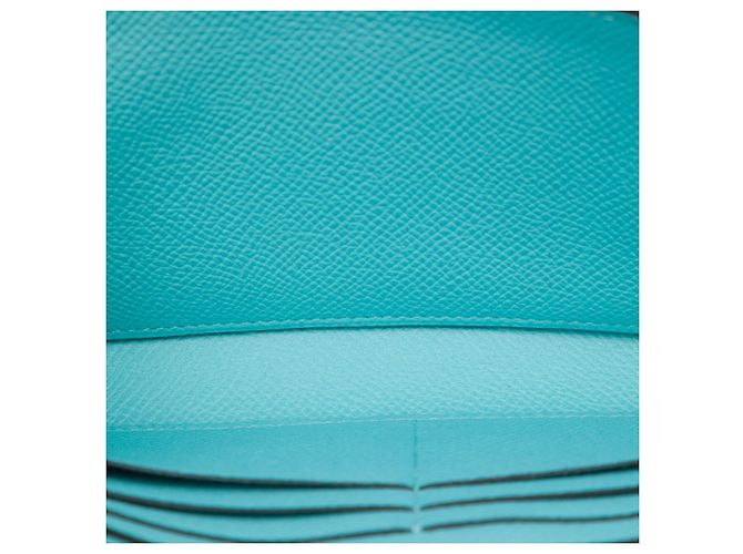 Hermès Blue Epsom Kelly Longue Wallet Turquoise - view 4