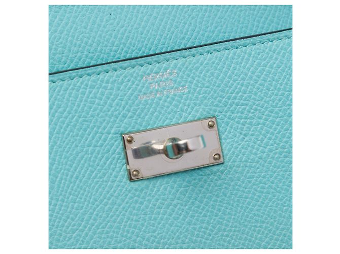 Hermès Blue Epsom Kelly Longue Wallet Turquoise - view 5