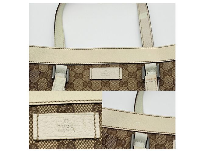 Borsa Tote Gucci GG Canvas Beige Crudo - vista 12