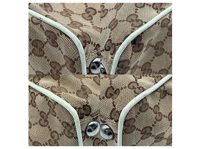 Borsa Tote Gucci GG Canvas Beige Crudo - vista 15