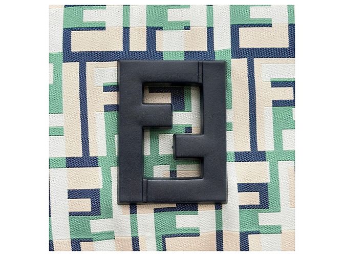 Borsa a tracolla Fendi Zucca Beige Verde Crudo Blu navy - vista 10