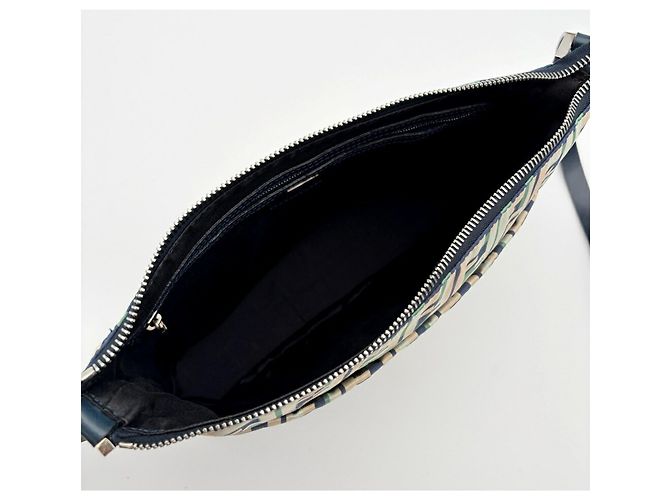 Borsa a tracolla Fendi Zucca Beige Verde Crudo Blu navy - vista 18