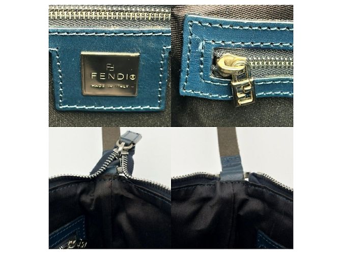 Borsa a tracolla Fendi Zucca Beige Verde Crudo Blu navy - vista 21