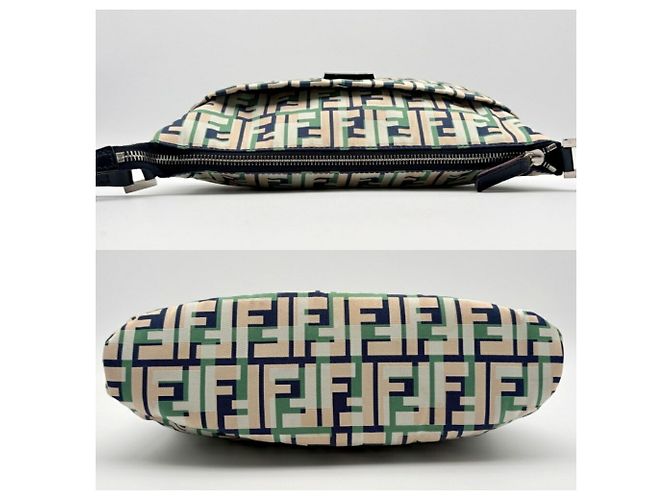 Borsa a tracolla Fendi Zucca Beige Verde Crudo Blu navy - vista 5