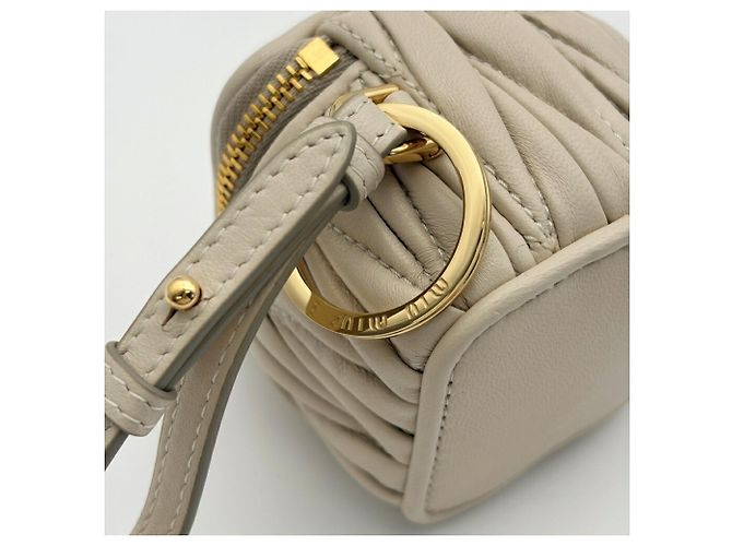 Miu Miu Charm per borsa Mini Pouch Beige - vista 7