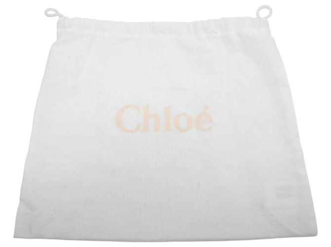 Borsa Tote Chloé Woody Mini Marrone Beige - vista 10
