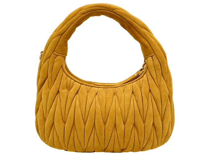 Borsa Miu Miu Wonder Matelassé Yellow Giallo - vista 2