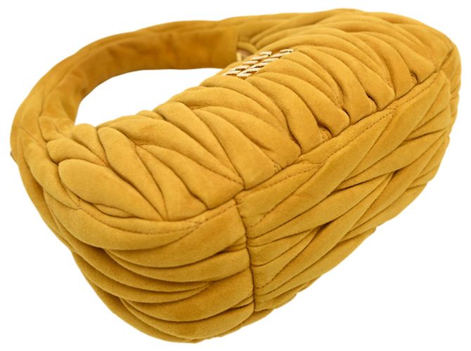 Borsa Miu Miu Wonder Matelassé Yellow Giallo - vista 3