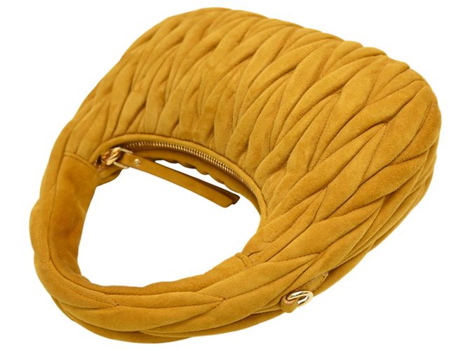 Borsa Miu Miu Wonder Matelassé Yellow Giallo - vista 4