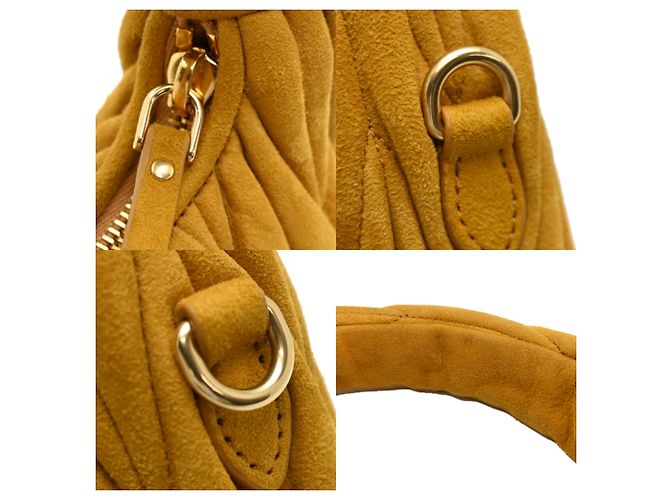 Borsa Miu Miu Wonder Matelassé Yellow Giallo - vista 7