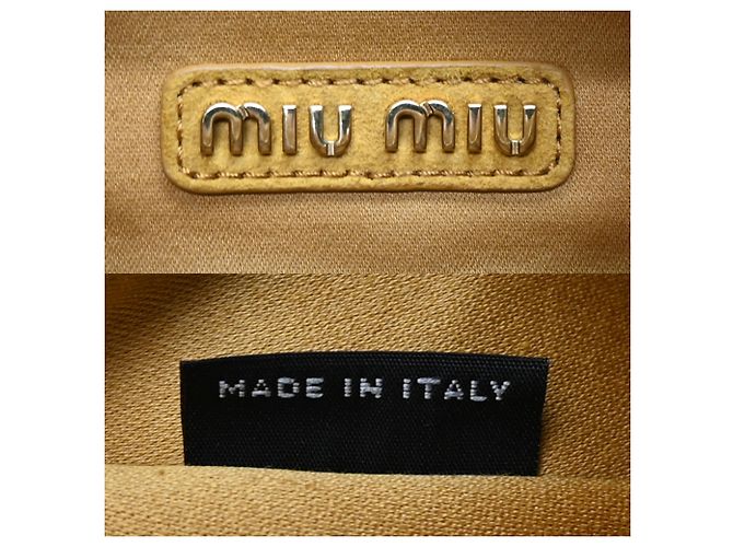 Borsa Miu Miu Wonder Matelassé Yellow Giallo - vista 8
