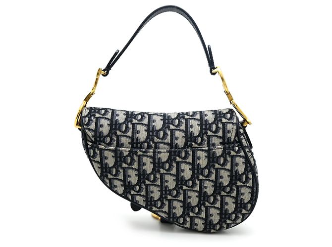 Christian Dior Mini Saddle Tasche Marineblau - Ansicht 2