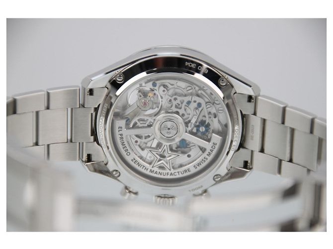 Zénith Zenith Chronomaster Open Automatico 39.5mm Quadrante Bianco Blu Grigio Silver hardware - vista 9