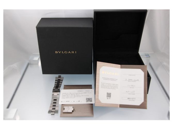 Orologio Bulgari Diagono Calibro 303 DG42SCH Automatico 42mm Nero & Argento Grigio Silver hardware - vista 10