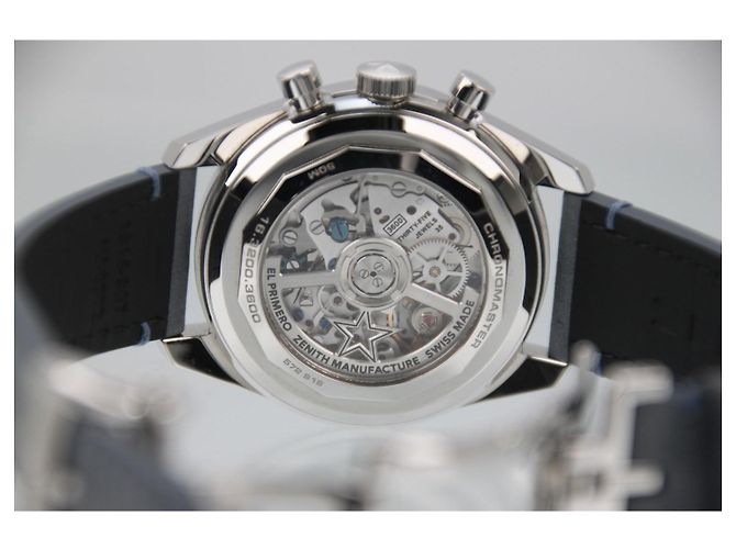 Zénith Zenith Chronomaster Original 38mm MOP Automatico 16.3200.3600 Bianco Blu Grigio - vista 10