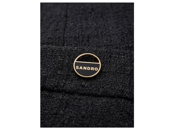 Sandro Mono de Tweed Negro Mujer XS 34 - vista 6