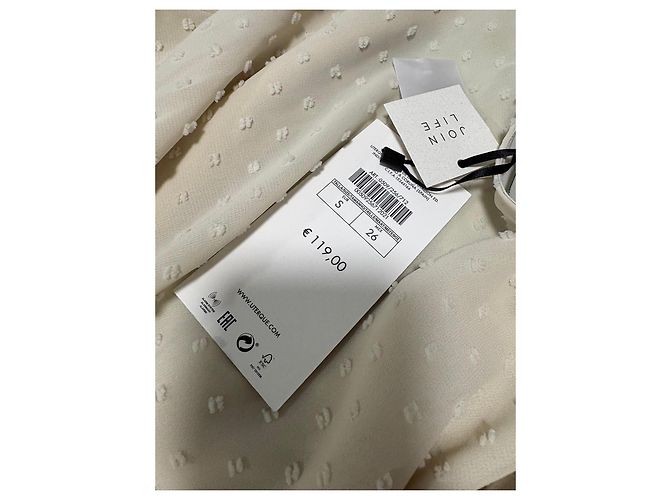 Uterque Uterqüe Chiffon-Midikleid mit Punktmuster und Rüschen Beige - Ansicht 3