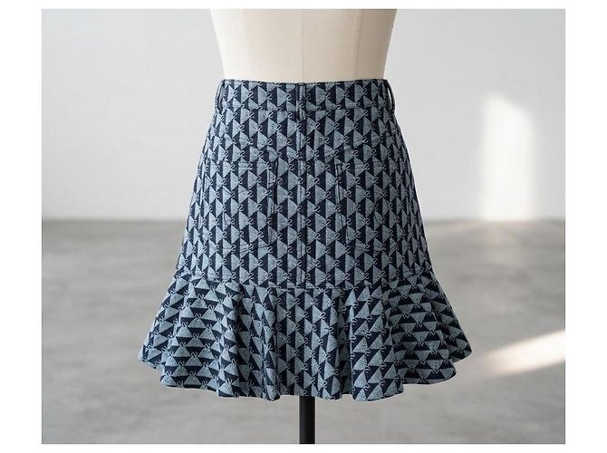 Sandro Saia de Ganga com Estampado Geométrico e Folho Azul - vista 2