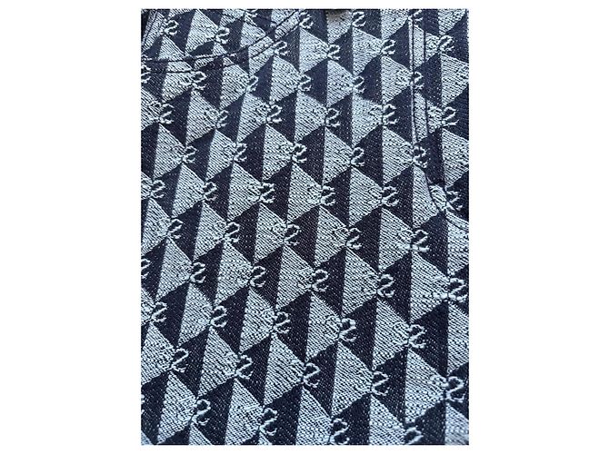Sandro Saia de Ganga com Estampado Geométrico e Folho Azul - vista 8