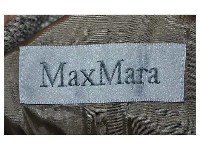 Blazer Max Mara em Tweed Cinza Branco - vista 5