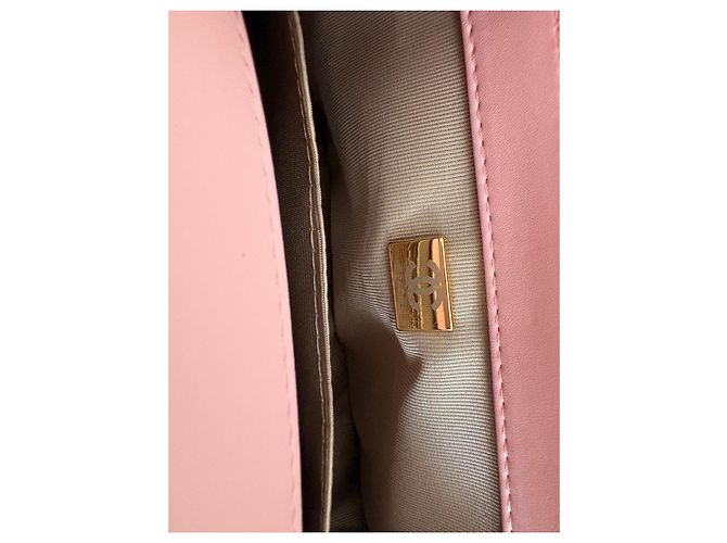 Chanel Boy Bag in Pink Patent Leather - view 10