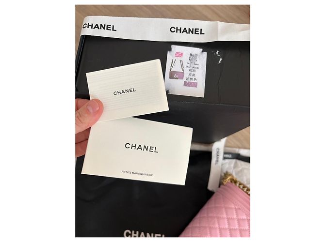 Chanel Boy Bag in Pink Patent Leather - view 13