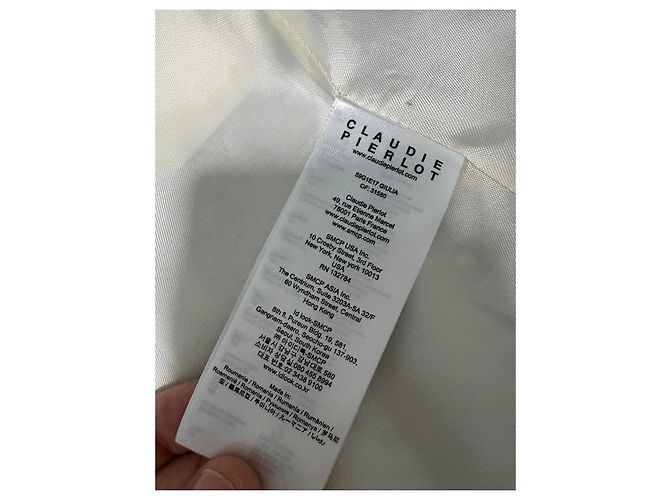 Abrigo Claudie Pierlot Estampado Floral Blanco Azul - vista 10