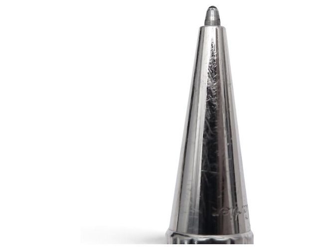 PENNA A SFERA VINTAGE MUST DE CARTIER TRINITY GODRON ARGENTE Argento - vista 2