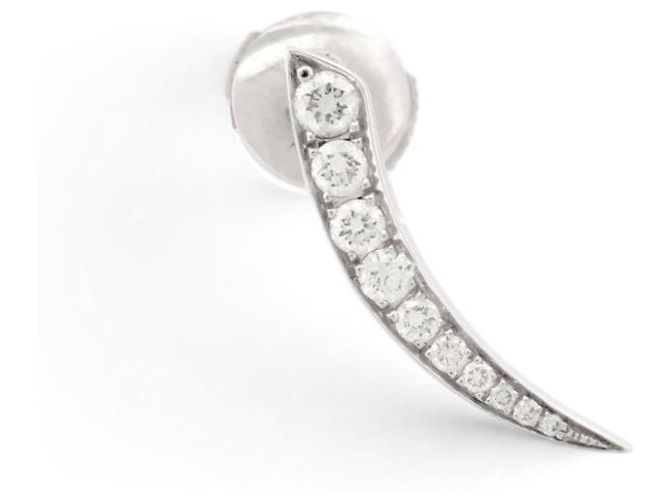 NUOVO ORECCHINO A MONO ARCO MESSIKA DAISY ROCK 6511 ORO BIANCO 18K DIAMANTE 3.9G Argento - vista 4