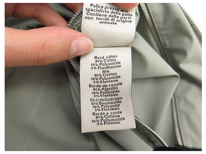 Hermès NUOVA GIACCA HERMES BLUSON ZIP BORDO COSTOLATO M 48 IN COTONE GRIGIO - vista 10