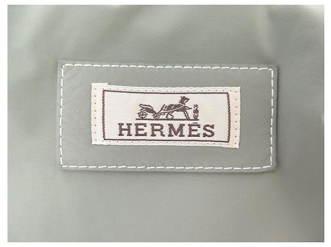 Hermès NUOVA GIACCA HERMES BLUSON ZIP BORDO COSTOLATO M 48 IN COTONE GRIGIO - vista 5