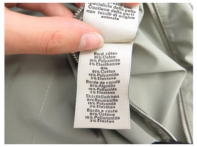 Hermès NUOVA GIACCA HERMES BLUSON ZIP BORDO COSTOLATO M 48 IN COTONE GRIGIO - vista 9