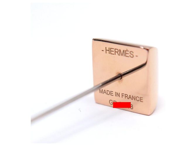 Hermès NEU HERMES MEDOR KRAVATTENNADEL BROSCHE NADEL PIN ROSÉGOLD METALL Pink - Ansicht 6