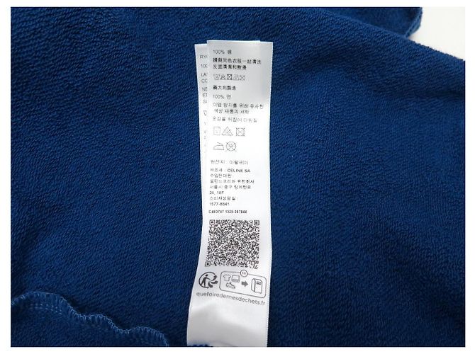Céline NEU CELINE ELEPHANT PULLOVER RY0H5670Q L M 40 BLAUE BAUMWOLLEN-SWEATSHIRT TOP - Ansicht 11