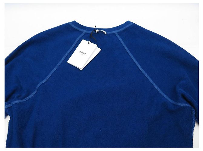 Céline NEU CELINE ELEPHANT PULLOVER RY0H5670Q L M 40 BLAUE BAUMWOLLEN-SWEATSHIRT TOP - Ansicht 4