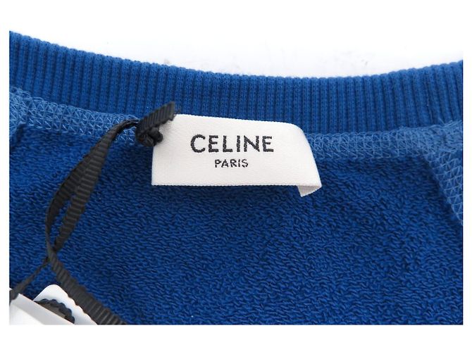 Céline NEU CELINE ELEPHANT PULLOVER RY0H5670Q L M 40 BLAUE BAUMWOLLEN-SWEATSHIRT TOP - Ansicht 5