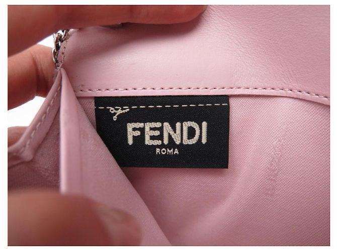 FENDI 8M0365 CONTINENTAL ROSA SCHULTERGELDBEUTEL WALLET ON CHAIN WOC Pink - Ansicht 13