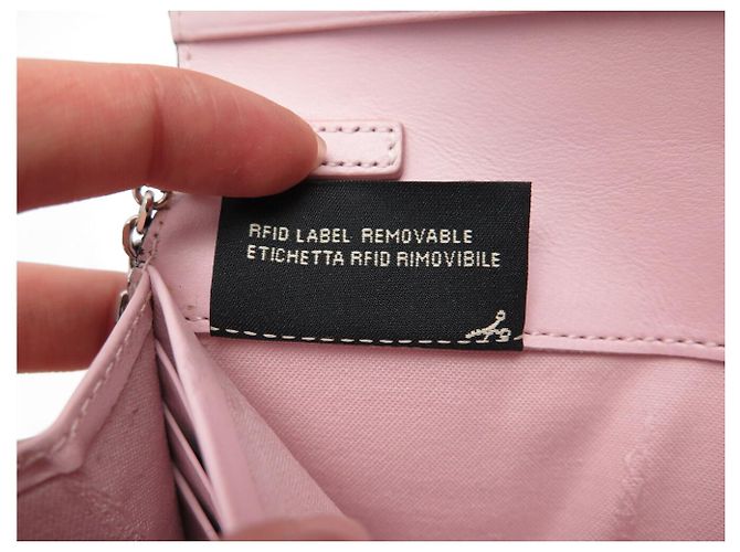FENDI 8M0365 CONTINENTAL ROSA SCHULTERGELDBEUTEL WALLET ON CHAIN WOC Pink - Ansicht 14