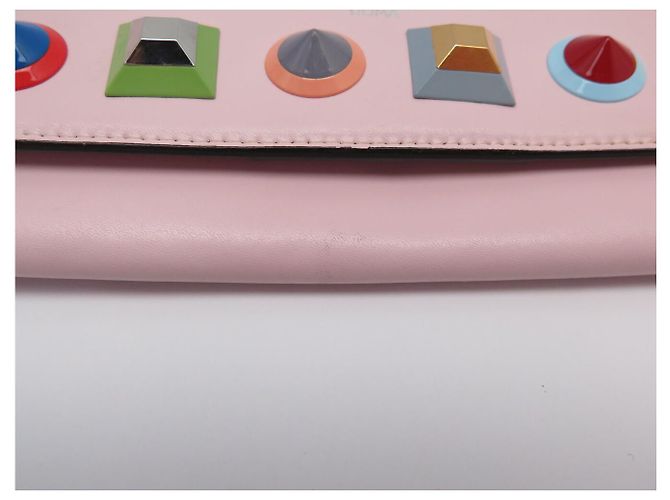 FENDI 8M0365 CONTINENTAL ROSA SCHULTERGELDBEUTEL WALLET ON CHAIN WOC Pink - Ansicht 17