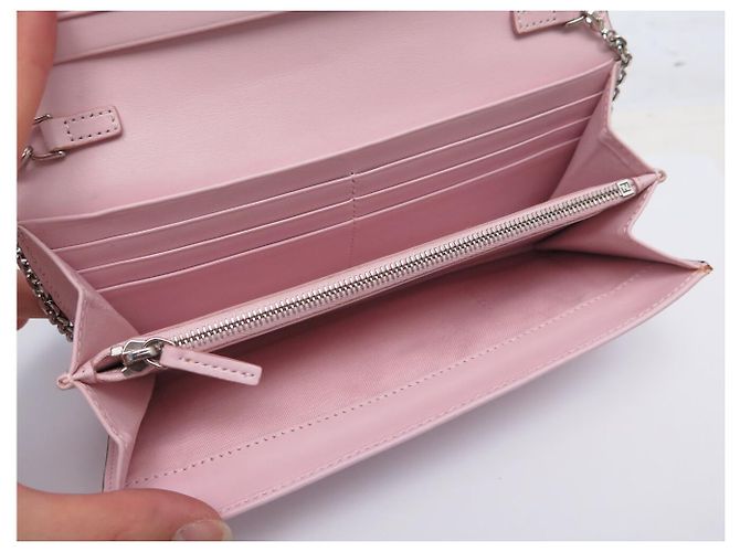 FENDI 8M0365 CONTINENTAL ROSA SCHULTERGELDBEUTEL WALLET ON CHAIN WOC Pink - Ansicht 7