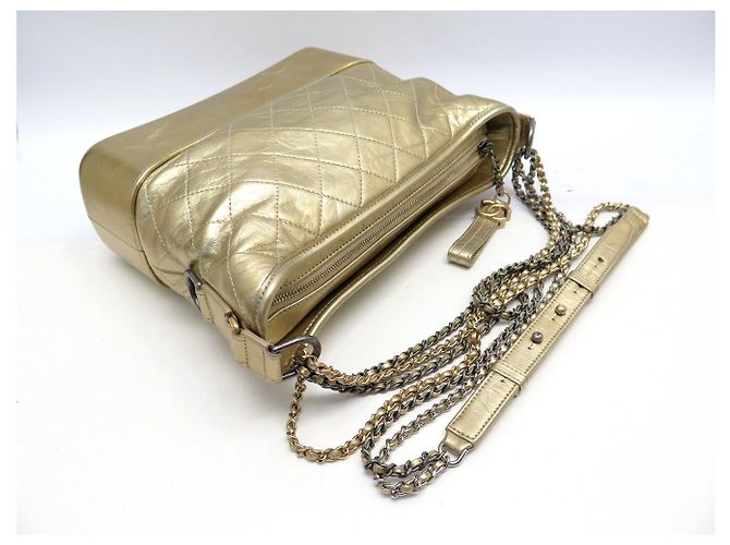 BORSA A MANO CHANEL GABRIELLE MEDIUM A93824Y PELLE ORO TRACOLLA D'oro - vista 4