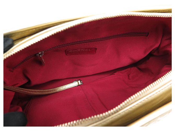 BORSA A MANO CHANEL GABRIELLE MEDIUM A93824Y PELLE ORO TRACOLLA D'oro - vista 7