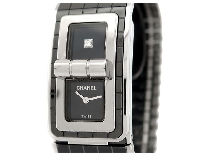 NUEVO RELOJ CHANEL CODE COCO H5147 21MM DE CERÁMICA DIAMANTE QUARTZ Negro - vista 3