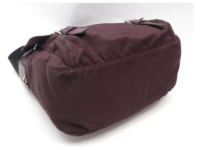 BORSA A TRACCOLLA PRADA RE-NYLON BORDEAUX 1BD953 BURGUNDY SHOULDER BAG Bordò - vista 5